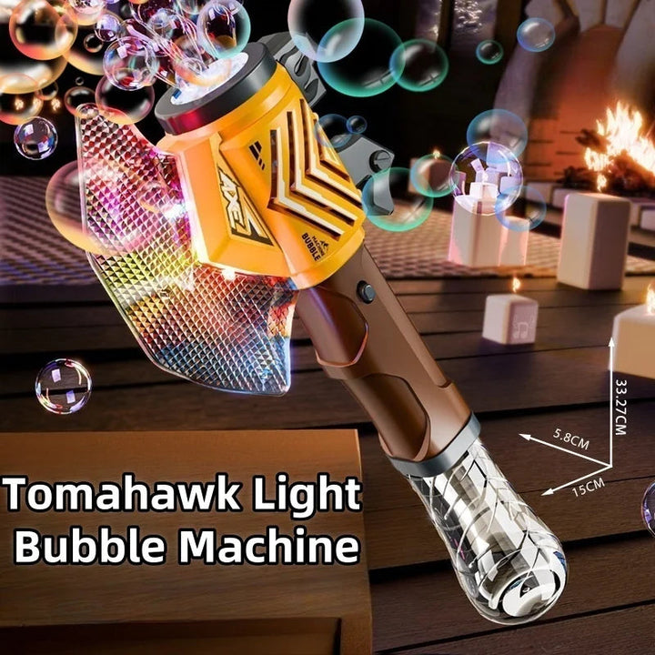 Handheld Bubble Wands Automatic Continuous Foaming Gun LED 