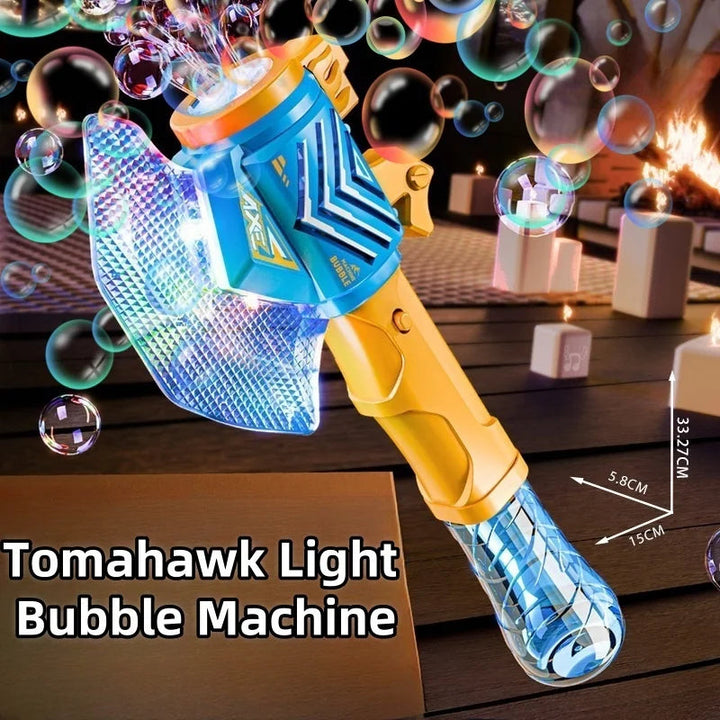 Handheld Bubble Wands Automatic Continuous Foaming Gun LED 