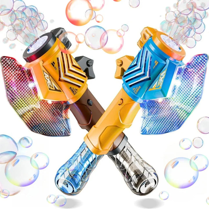 Handheld Bubble Wands Automatic Continuous Foaming Gun LED 