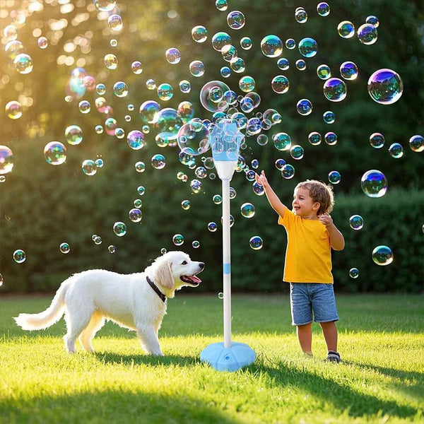 Automatic Bubble Blower with Lights & Music Standing Bubble Machine 